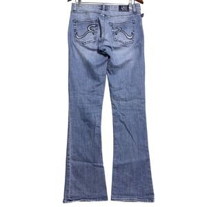Rock & Republic Kasandra Jeans Womens Size 8 Low Rise Rhinestone Bootcut Blue